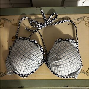 Victoria's Secret Blue and White Bikini Top